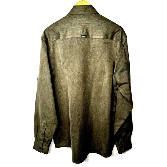 Private Member Mens Shirt Button Up Long Sleeve Casual Gray Size Large - Picture 2 of 9